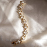 Queen's Heart bracelet with heart-shaped gemstone accents