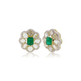 Emerald Floral Luxe Studs