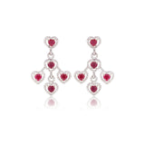 Hearts in Bloom Ruby Earrings