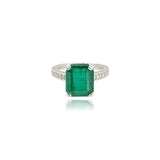 Solitaire Serenity Emerald Ring