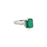 Solitaire Serenity Emerald Ring