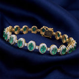 Eternal Emerald Halo Bracelet