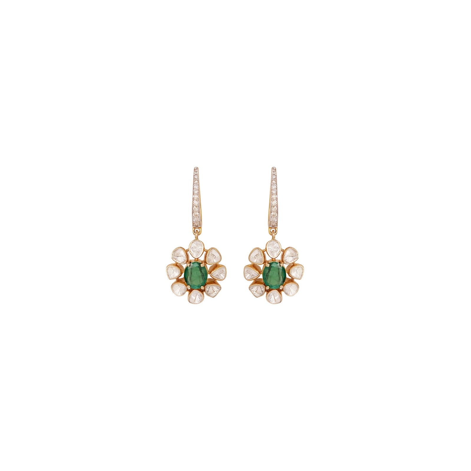 Kerstin earrings worn for ethereal evening look with radiant polki touch.