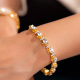 Bare Linear Polki Diamond Bracelet