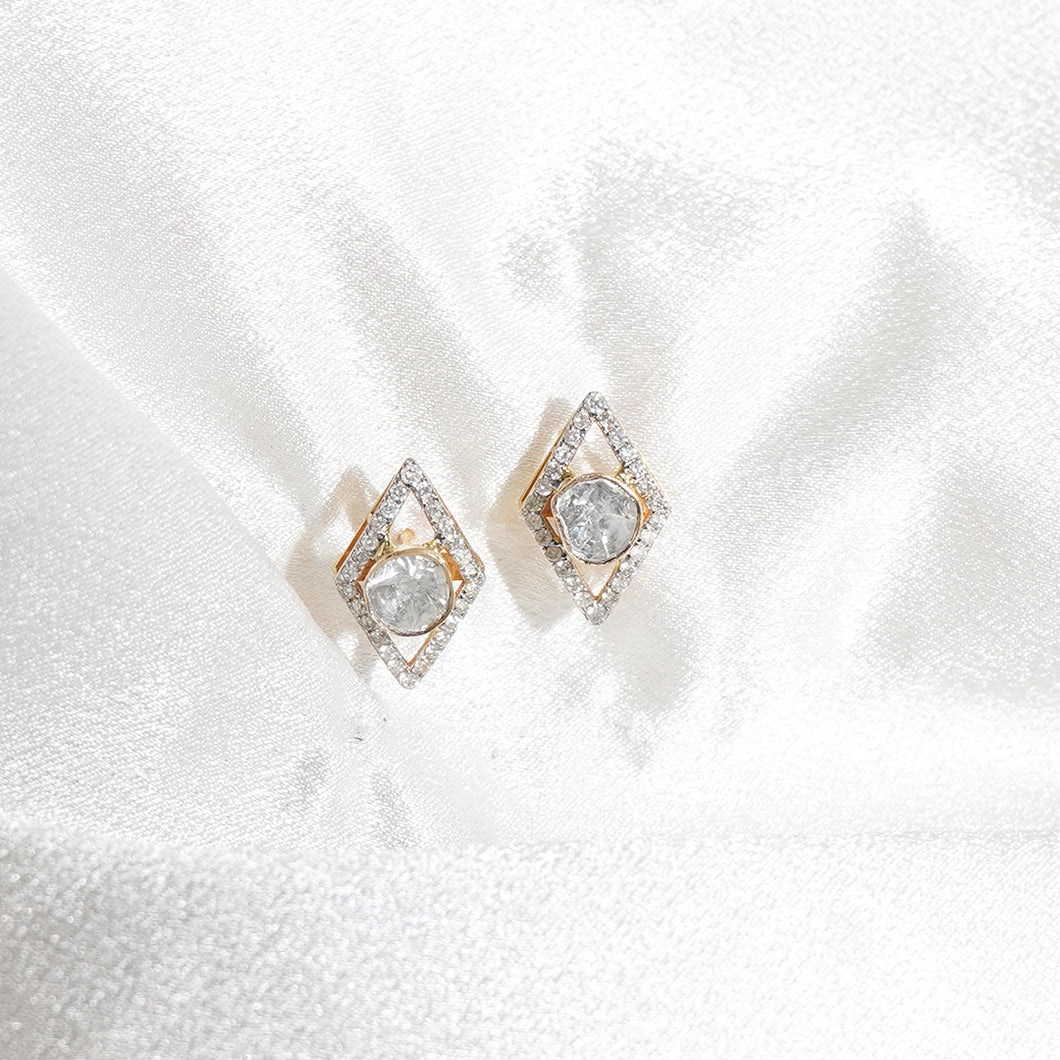 Elementry Star Stud Diamond Earrings