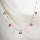 The Floral Symmetry Polki Diamond Necklace