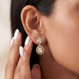 Floraison Polki Diamond Earrings