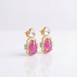 Ruby Frame Earring