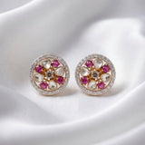 Ruby Polki Diamond Ear Studs