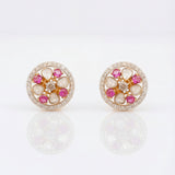 Ruby Polki Diamond Ear Studs