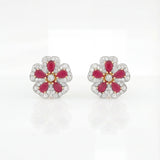 Calantha Ruby Diamond Earrings