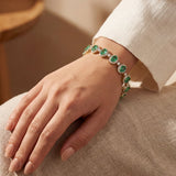 Eternal Emerald Halo Bracelet