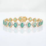 Eternal Emerald Halo Bracelet