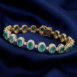 Eternal Emerald Halo Bracelet