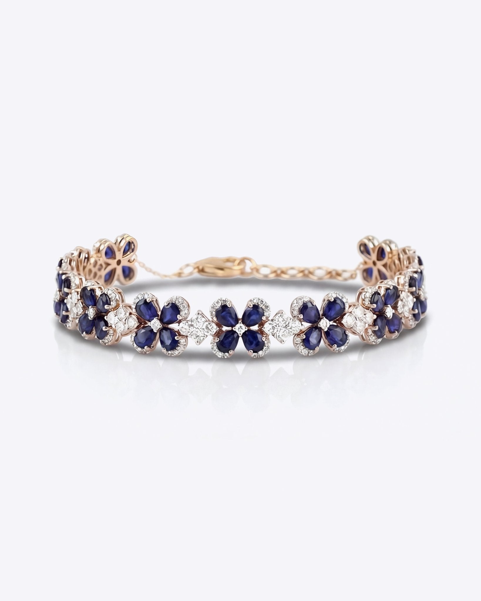Starlight Sapphire Bracelet in 14K gold with radiant sapphires in a refined design