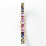 Regal Multi Sapphire Bangle Bracelet