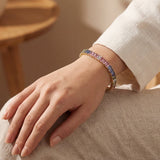 Regal Multi Sapphire Bangle Bracelet