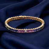 Regal Multi Sapphire Bangle Bracelet