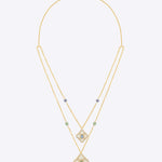 14k gold Polki Crossfire Necklace with a radiant Polki diamond cross design.