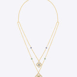 14k gold Polki Crossfire Necklace with a radiant Polki diamond cross design.