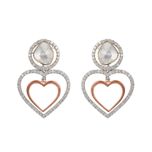 Load image into Gallery viewer, heart shape earrings gold
