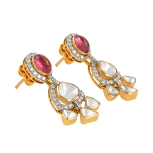 Load image into Gallery viewer, polki earrings with price
