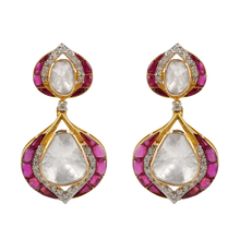 Load image into Gallery viewer, 18k gold diamond earrings
